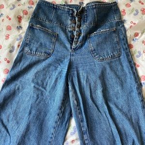 Free People wide legged jeans